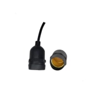 Soquete Preto com Rabicho PPE E27 4A 150mx75mm 250V G-Light