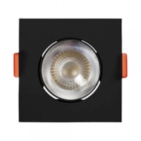 Spot Embutir Quadrado Led 5w 3000K Preto FoxLux