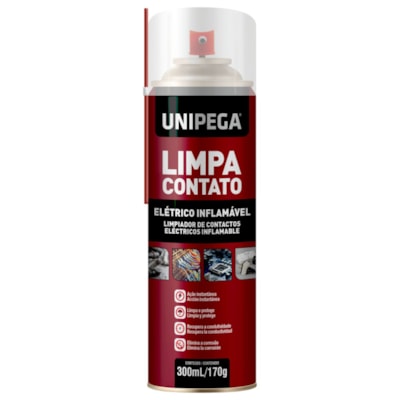 Spray Limpa Contato Inflamável 300ml 170G 05340012 Unipega