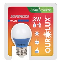 Superled S30 Colors 3W Bivolt Azul OuroLux 05432