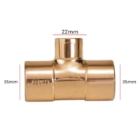 Tê Bronze Redução Central 611RC 35x22x35mm - Eluma