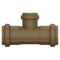 Tee Femea Pba Je Bbb Dn50 De60 90° Marrom Pvc - Tigre