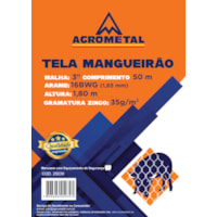 Tela Mangueirão 3" Fio 16X1,80 Rolo com 50 Metros Agrometal