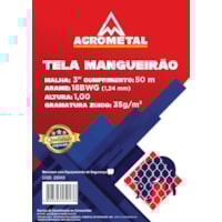 Tela Mangueirão 3" Fio 18 Rolo 1,00 com 50 Metros Agrometal