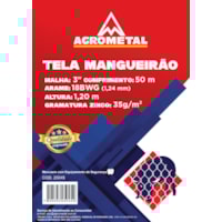 Tela Mangueirão 3" Fio 18X1,20 Rolo com 50 Metros Agrometal