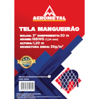 Tela Mangueirão 3" Fio 18X1,20 Rolo com 50 Metros Agrometal