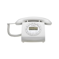 Telefone Com Fio Retrô Branco Tc8312 Intelbras