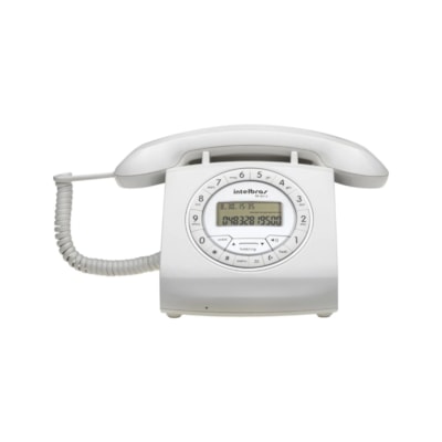 Telefone Com Fio Retrô Branco Tc8312 Intelbras