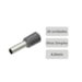 Terminal Ilhós Simples 4,0 mm Cinza c/20 peças – Eletrokit