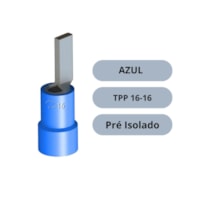 Terminal Pré - Isolado TPP-16-16 Pino Azul - Intelli