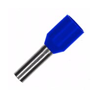 Terminal pré isolador tipo ilhós pino tubular azul TI 2,5 mm com 100 peças - Intelli - Referência: 1003
