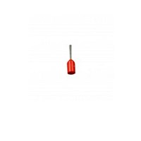 Terminal pré isolador tipo ilhós pino tubular vermelho TI 1 mm com 100 peças - Intelli - Referência: 1001