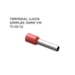 Terminal Vermelho Ilhos Simp Isolado TI-10 12 Tubo Intelli