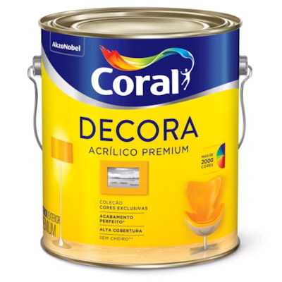 Tinta Acrílica Decora Fosco Branco Neve 3,6 Litros - Coral - Referência: 5239242