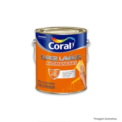 Tinta acrílica Super Lavável Base 800ml Coral