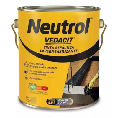 Tinta Asfáltica Impermeabilizante Neutrol 3,6 Litros - Otto