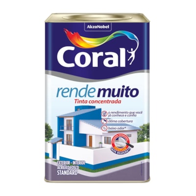 Tinta concentrada fosca  Rende Muito Areia 18L Coral