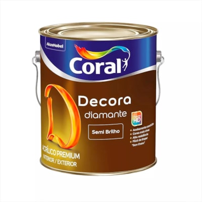 Tinta Decora Diamante Semi Brilho 3,2 Litros 5239187 Coral