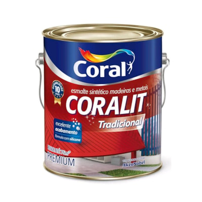 Tinta Esmalte Coralit Ultra Resistência  Alto Brilho Branco Gelo 900 Ml Coral