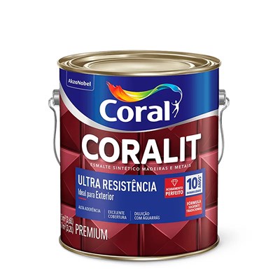 Tinta Esmalte Coralit Ultra Resistência Branco 3,6L Coral