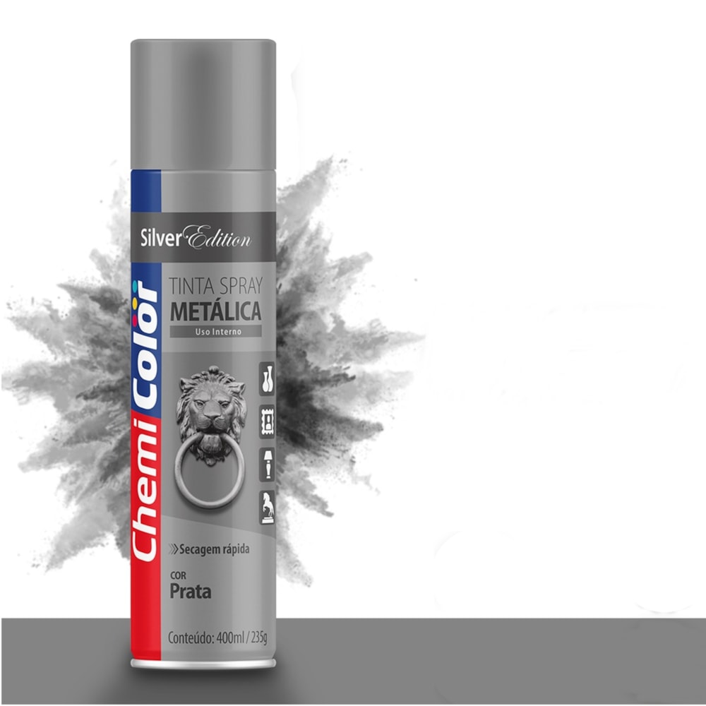 Tinta Prata Spray