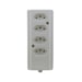 Tomada Barra Quadrupla 2P+T 10A 250V Branco 066293 Interneed