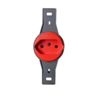 Tomada de embutir 2P+T 10A Vermelha Blux