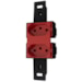 Tomada Dupla Para Condulete 2P+T 10A 250V Vermelho - Blux