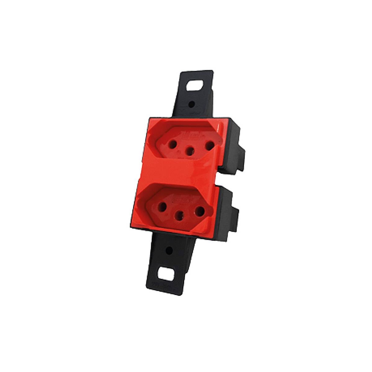 Tomada Dupla Para Condulete 2p+T 20a Vermelho - Blux - Referência