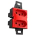 Tomada Dupla Para Condulete 2P+T 20A 250V Vermelho - Blux
