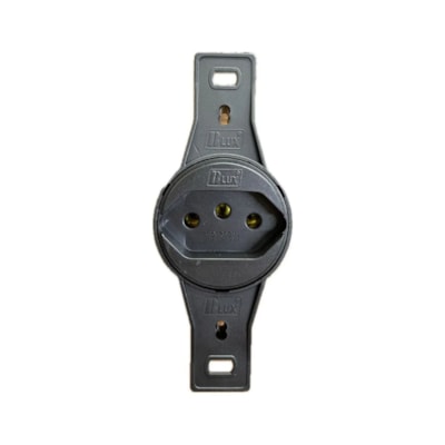Tomada Embutir Haste 2P+T 10A Preto 9890-6 B-Lux
