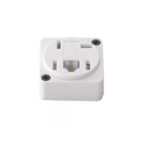 Tomada Fêmea Padrão 1 Jack 2 Vias Branco - Interneed