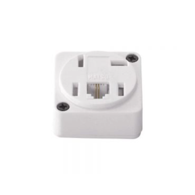 Tomada Fêmea Padrão 1 Jack 2 Vias Branco - Interneed