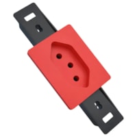 Tomada Hexagonal Para Condulete 2p+T 10a Vermelho - Blux