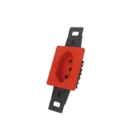 Tomada Hexagonal Para Condulete 2p+T 10a Vermelho - Blux