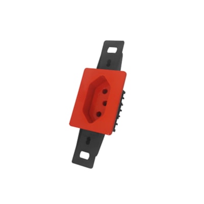 Tomada Hexagonal Para Condulete 2p+T 10a Vermelho - Blux