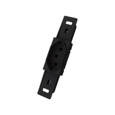 Tomada Hexagonal Preto 10A sem placa Gris - Blux