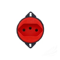 Tomada piso 2P+T PB 20A  9803-5 vermelha Building