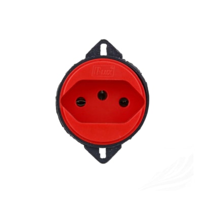 Tomada piso 2P+T PB 20A  9803-5 vermelha Building