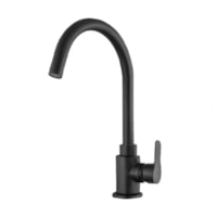 Torneira Lavatoria De Mesa Para Banheiro Preto Metal - Kelly