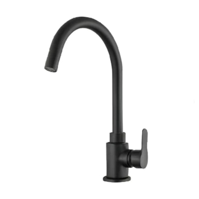 Torneira Lavatoria De Mesa Para Banheiro Preto Metal - Kelly