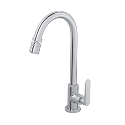 Torneira Mesa Cromado Liga Cobre Cilindrico Flex Plus - Deca