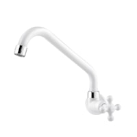 Torneira Para Cozinha Parede ABS Maruja Branco 1/4 - Viqua