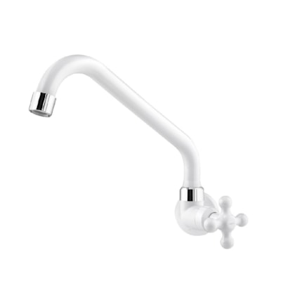 Torneira Para Cozinha Parede ABS Maruja Branco 1/4 - Viqua