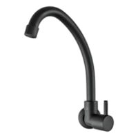 Torneira Para Cozinha Parede Preto Metal 1/2 Light - Kelly