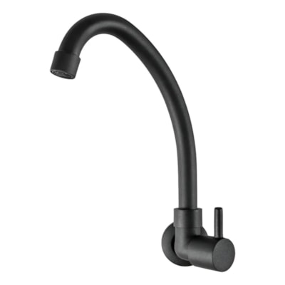 Torneira Para Cozinha Parede Preto Metal 1/2 Light - Kelly