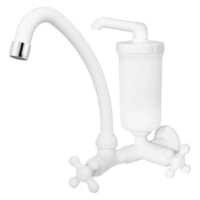 Torneira Parede Cozinha C/Purificador ABS Branco - Viqua