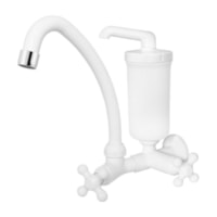 Torneira Parede Cozinha C/Purificador ABS Branco - Viqua