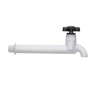 Torneira Pia Longa Parede Plastico Branco 1/2 - Mac Loren