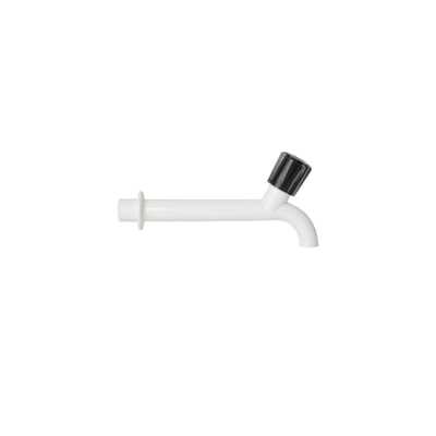 Torneira Pia Longa Parede Plastico Branco 1/2 - Mac Loren